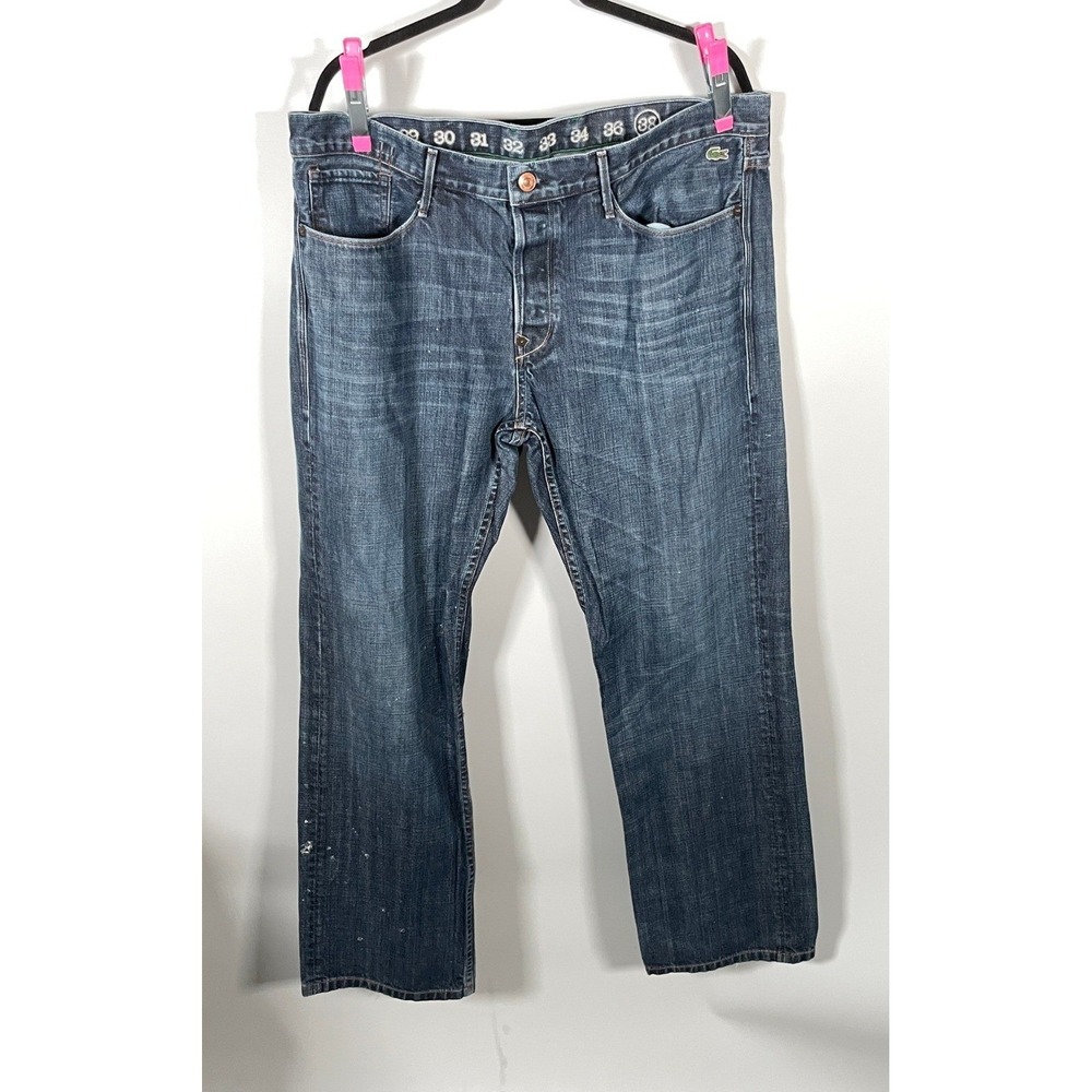 Earnest Sewn x Lacoste Fulton.06 Straight Leg Jeans Mens 38 Blue Made in USA